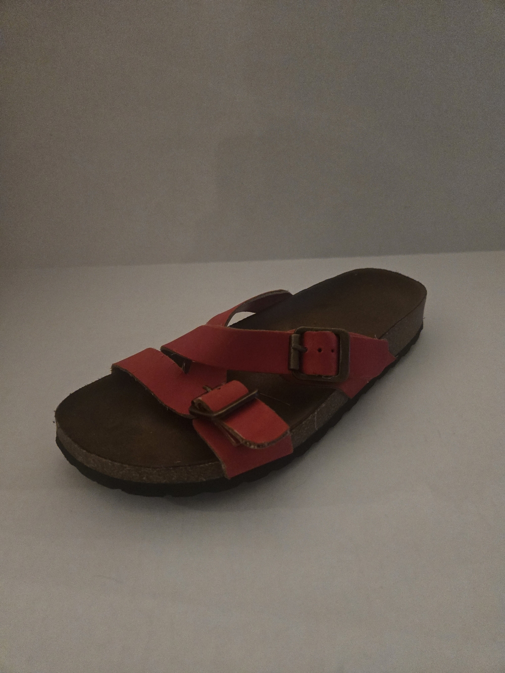 Cliffs by WHITE MOUNTAIN Red Double-Buckle Slide Sandal